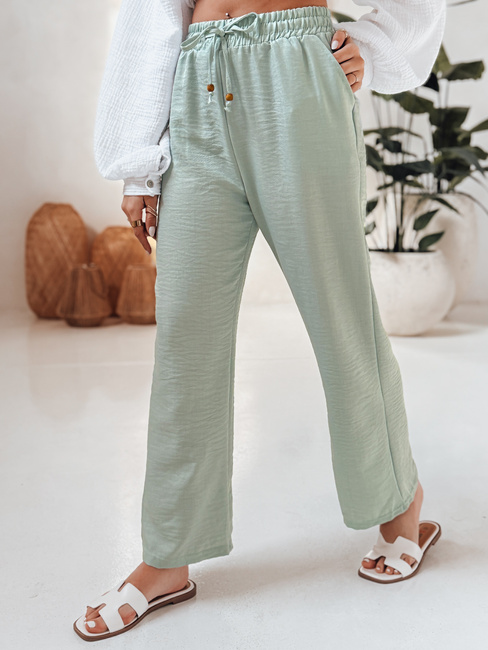Damen Stoffhose mit weitem Bein LINESSA grün Dstreet UY2644