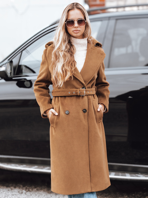 Damen Wintermantel klassisch Trench braun Dstreet NY0761
