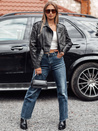 Damen Denim-Hose WESTCODE weit, hoch, blau Dstreet UY2212