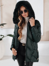 Damen Winterjacke LOVEINSIDE gesteppt mit Fell dunkelgrün Dstreet TY5050