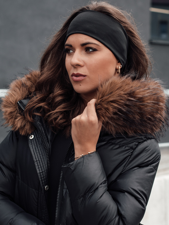 Gesteppte Damen Winterjacke mit Pelz STYLEBELLA schwarz Dstreet TY4608