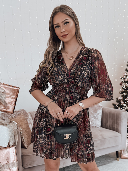 Einheitsgröße VELVETIA Kleid kastanienbraun Dstreet EY2544