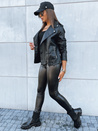 Damen Lederjacke MODE MOSAIC schwarz Dstreet TY3893