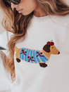 Damenpullover mit Hundeapplikation CHICPAWS creme Dstreet MY2542