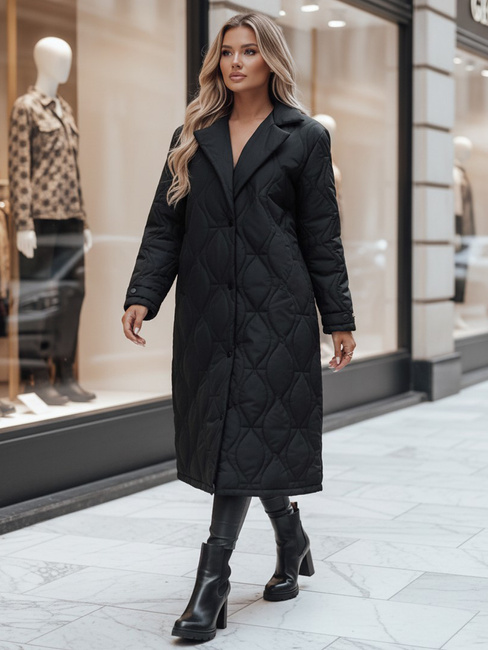 Langer Damen Steppmantel TRENDIFY schwarz Dstreet TY4378z