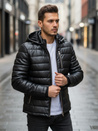 Herren gesteppte Winter Lederjacke schwarz Dstreet TX5116