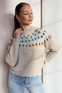 SKADOVA Damen Einheitsgröße Pullover dunkelbeige Dstreet MY2349