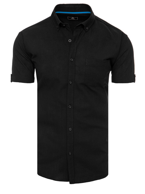 Herren Kurzarm Hemd Farbe Schwarz DSTREET KX0982