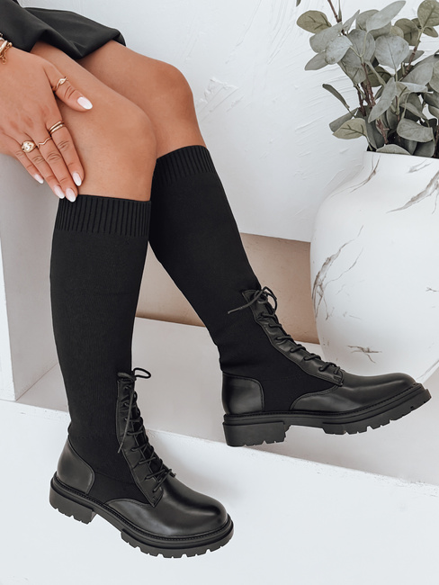 Damen Sockenstiefel schwarz Dstreet ZY1014