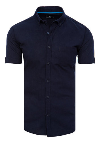 Herren Kurzarm Hemd Farbe Dunkelblau DSTREET KX0983