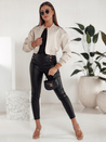 Gewachste SKINLOVE Damenhose mit hoher Taille schwarz Dstreet UY2198_1