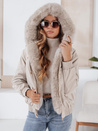 Damen Winterjacke VESSADA kurz mit Fell hellbeige Dstreet TY5062