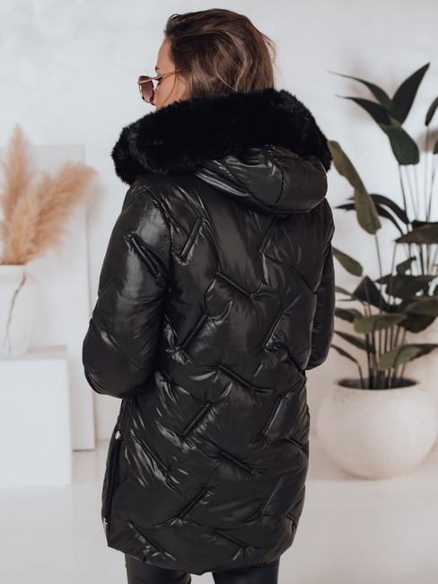 Damen Winterjacke LOVEINSIDE gesteppt mit Fell schwarz Dstreet TY5049