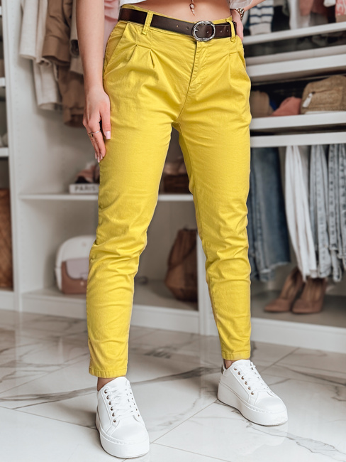 Damen Chinohose mit Gürtel MODELA senf Dstreet UY2563