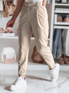 Elegante Damen Bundfaltenhose mit Gürtel PLISSO beige Dstreet UY2516
