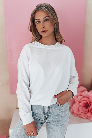 Damen Einheitsgröße LUMIVIA Sweatshirt weiß Dstreet BY1372