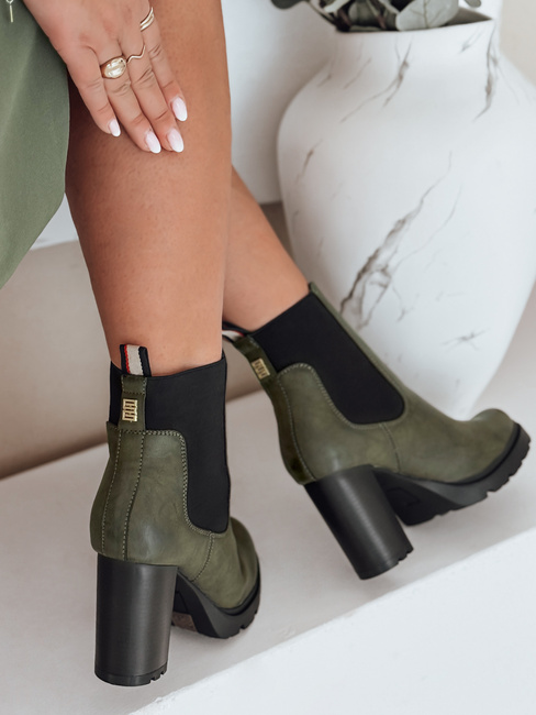 Damen CHICMOVE hochhackige Stiefel grün Dstreet ZY1019