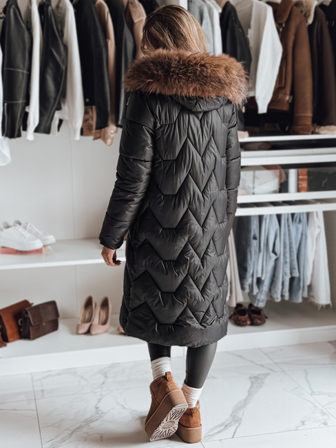 Lange Damen Steppjacke WINTERACT schwarz Dstreet TY4778