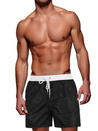 Schwarz-weiße Herren-Shorts Dstreet SX2513