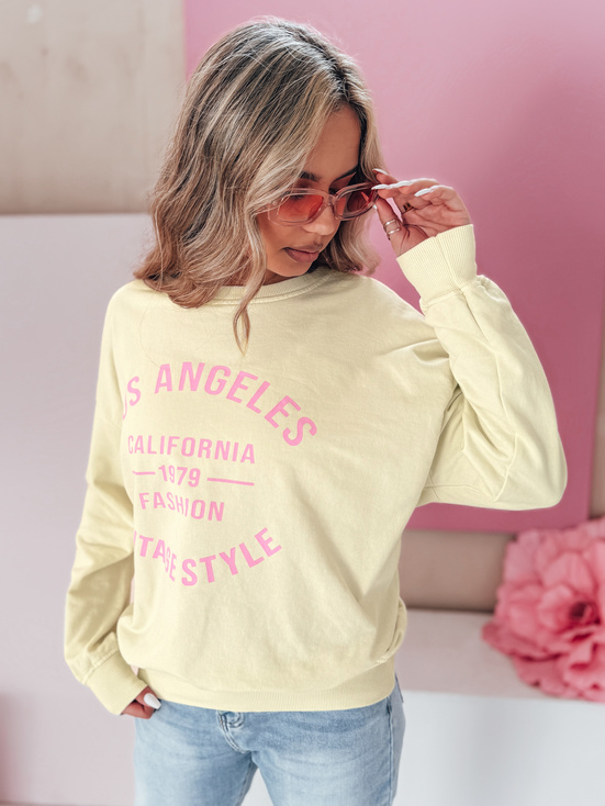 Damen Einheitsgröße Übergröße KALISTYLE Sweatshirt hellgelb Dstreet BY1366