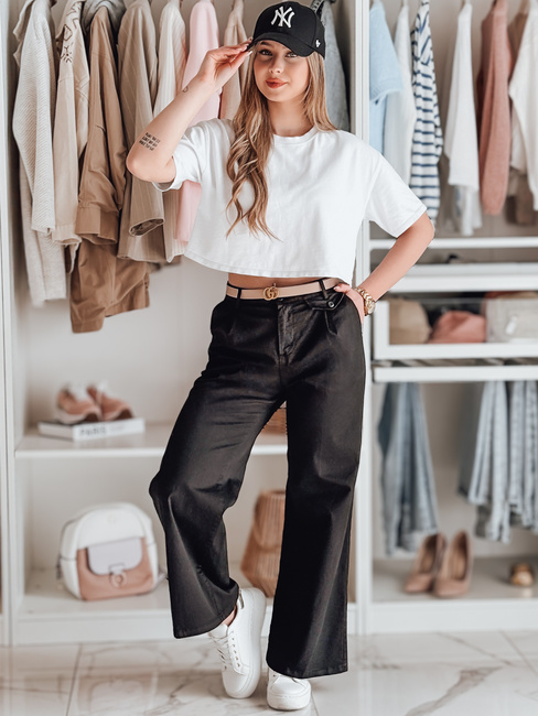 Damenhose mit weitem Bein MOBISKA schwarz Dstreet UY2621