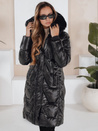 Damen Winterjacke ELECIO lang gesteppt mit Kapuze schwarz Dstreet TY5178