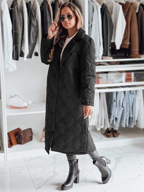 Langer Damen Steppmantel TRENDIFY schwarz Dstreet TY4378