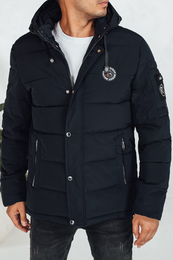 Herren Steppwinterjacke mit Kapuze navy blau Dstreet TX5054