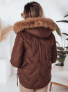 Damen Winterjacke COLDLIKE gesteppt mit Kapuze braun Dstreet TY5003