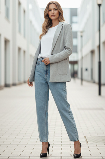 Damen CLASSVENT Jacke hellgrau Dstreet PY0108