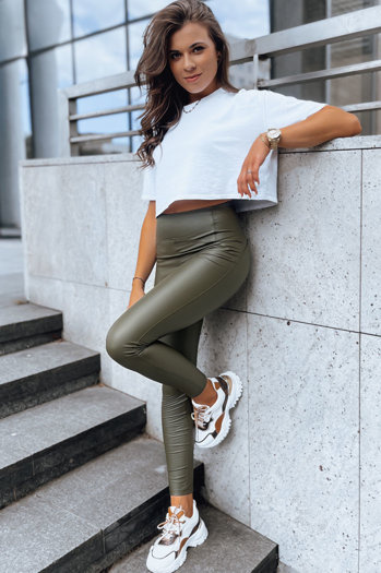 Damen Waxhose WAXED CHIC Farbe Grün DSTREET UY1564