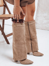 Damenstiefel mit breitem Schaft beige Dstreet ZY1125