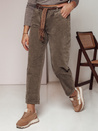 Damen Cordhose Einheitsgröße SOFTYLA mit khakifarbenen Streifen Dstreet UY2280