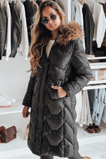 Lange Damen Steppjacke WINTERACT schwarz Dstreet TY4778