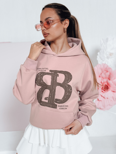 Damen-Kapuzenpullover in Übergröße LITESSO rosa Dstreet BY1415