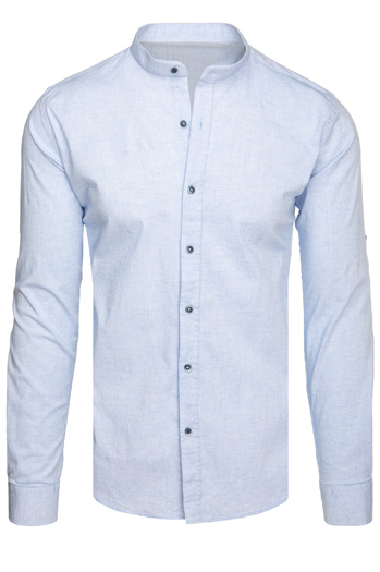 Herren Freizeithemd mit Stehkragen blau Dstreet DX2648