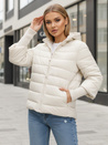Damen Steppjacke mit Kapuze weiß Dstreet ty5355