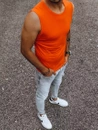 Herren Tanktop Orange Dstreet RX4919_3