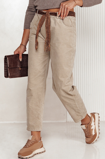 Damen Cordhose Einheitsgröße SOFTYLA mit Streifen beige Dstreet UY2281