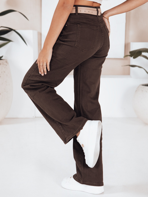 Damen Jeans mit weitem Bein braun Dstreet UY2762
