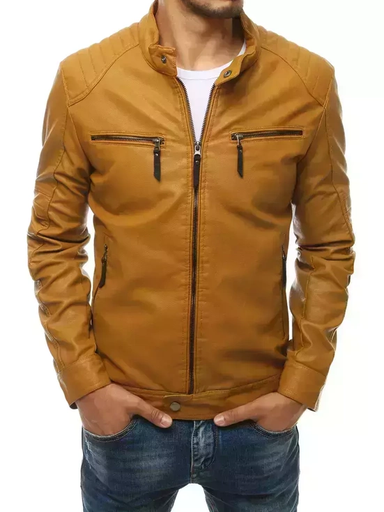 Herren Kunstlederjacke Khaki Dstreet TX3762