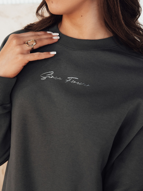 Damen Sweatshirt ohne Kapuze ERIAN Farbe Graphite DSTREET BY1276