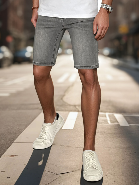Kurze Herrenjeans dunkelgrau Dstreet SX2351