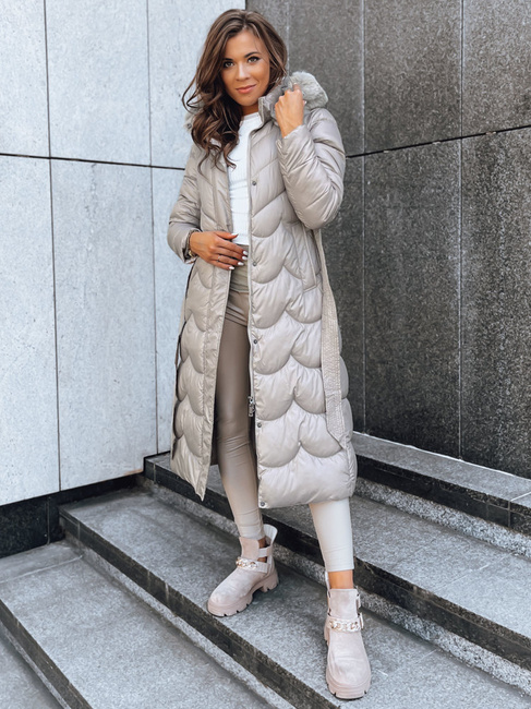 Damen Wintermantel SCARLET Farbe Beige DSTREET TY3806