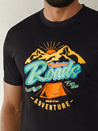 Herren T-shirt mit Aufdruck Farbe Schwarz DSTREET RX5400