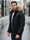 Herren Winterjacke mit Kapuze schwarz Dstreet TX5111