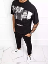 Herren T-shirt mit Aufdruck Schwarz Dstreet RX4845