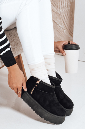 Damen Plateau-Schneestiefel schwarz Dstreet ZY1052