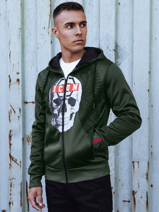 Herren Kapuzenpulli mit Reißverschluss grün Dstreet BX5838