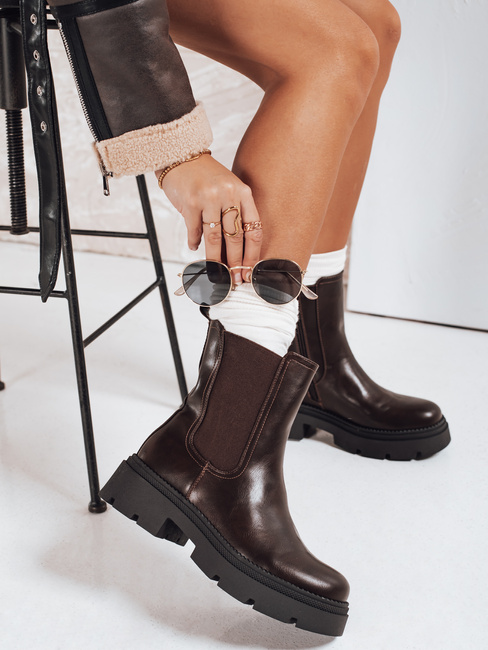 Frauen braune Stiefel Dstreet ZY1208